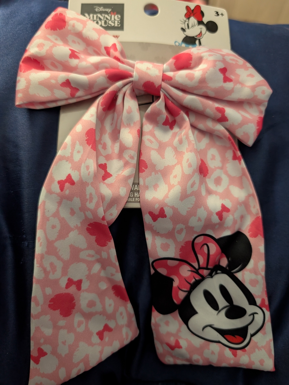 Disney Pink Minnie Mouse Bow Hair Clip with Light Pink and Coral Accents